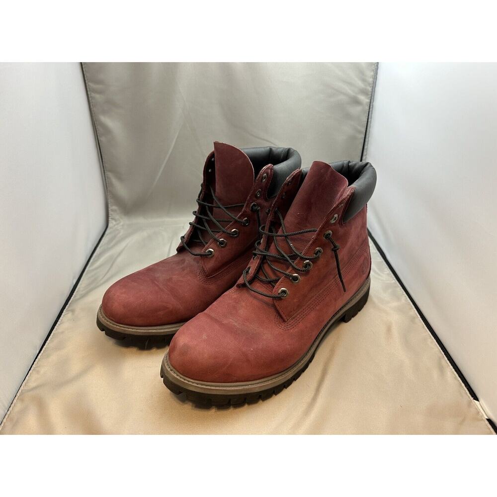 Timberland 6608 A6" Men's Classic Boot - Red, Size US 13M